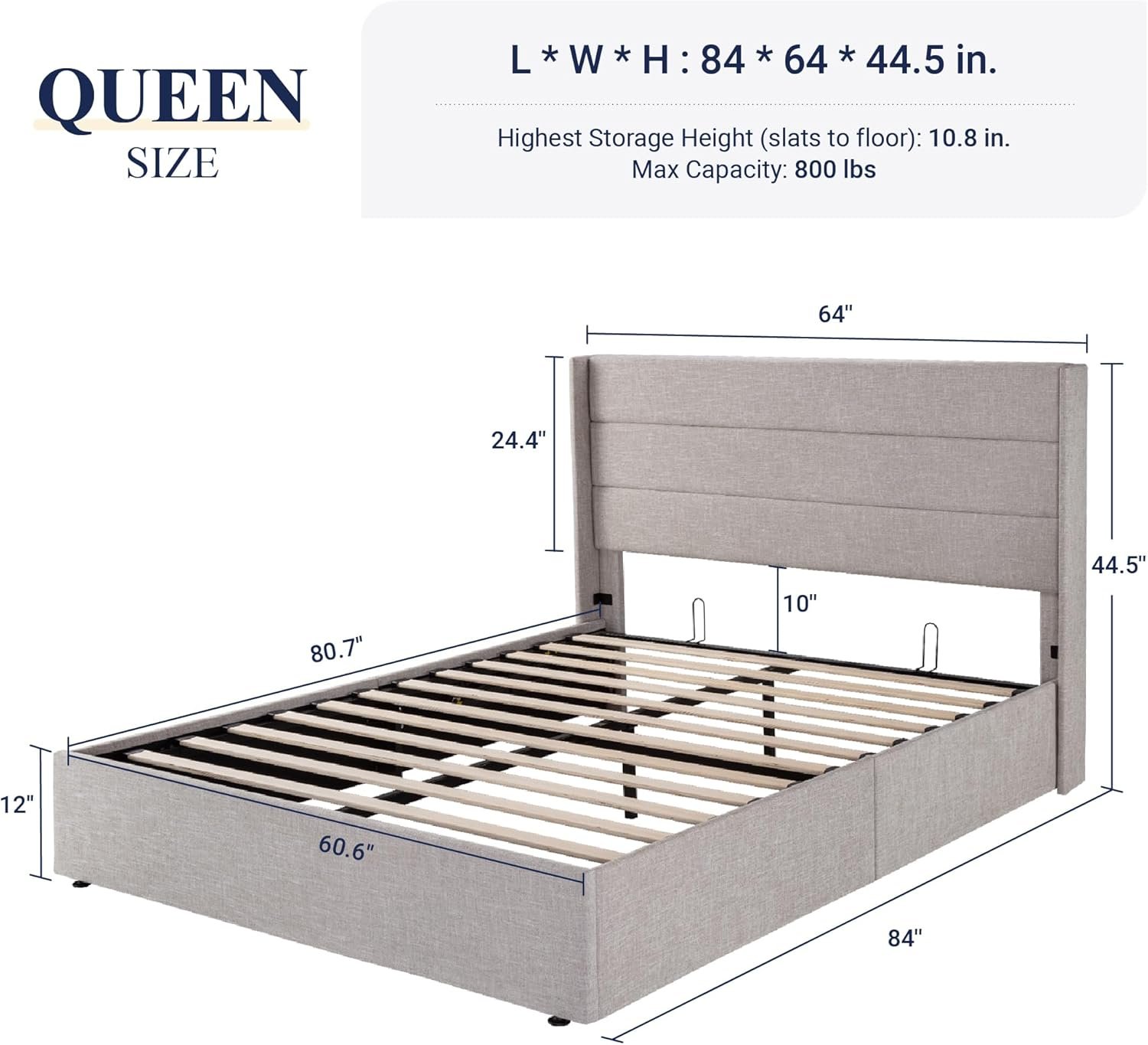 lift up storage bed