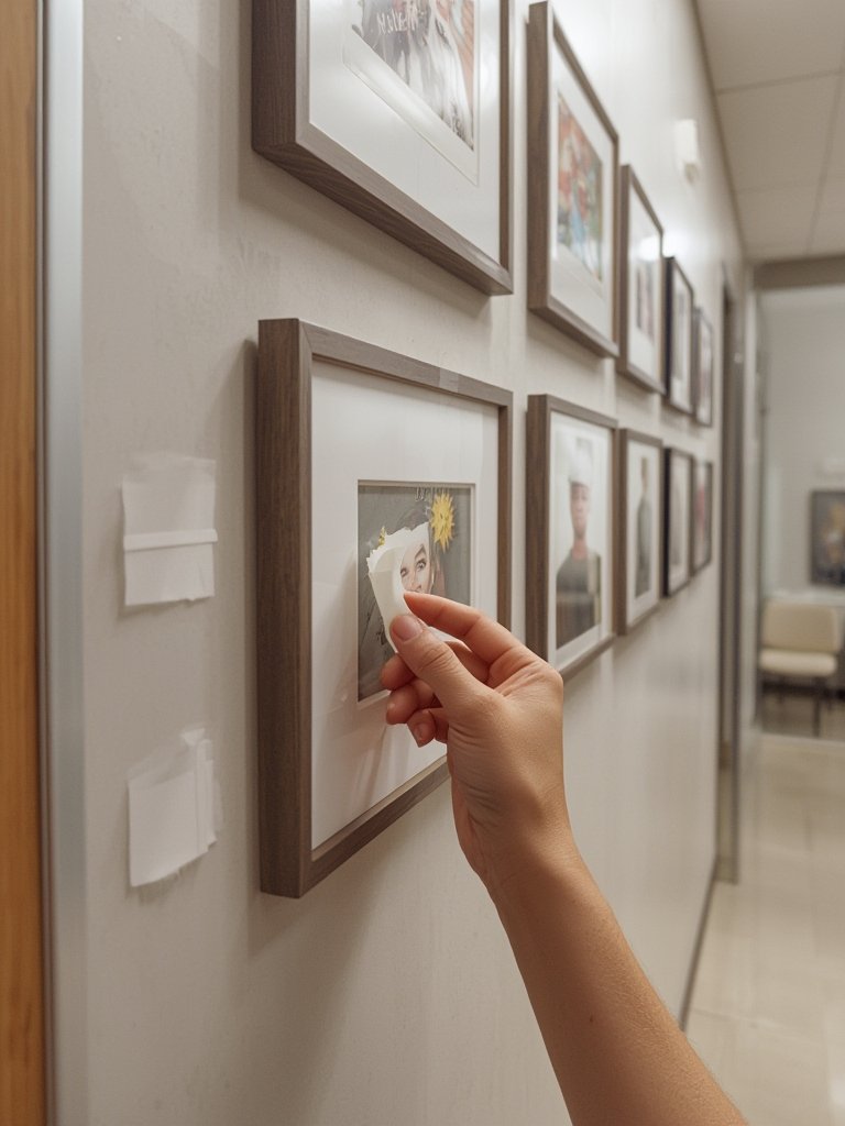 mounting putty in action