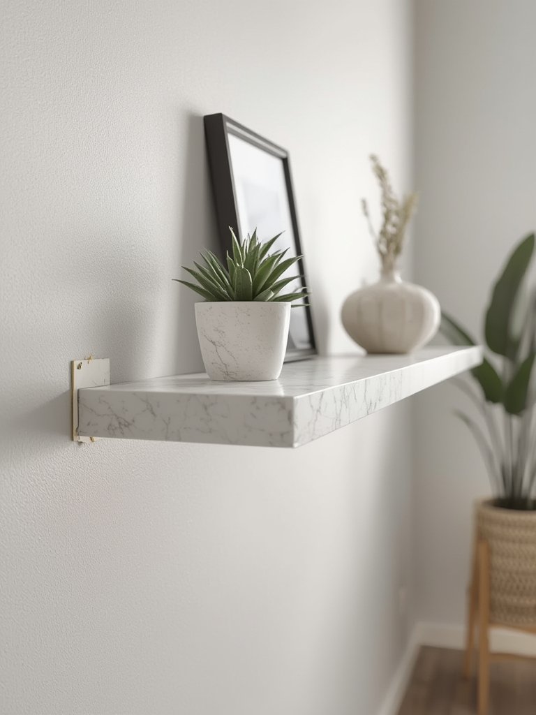 floating shelves in action