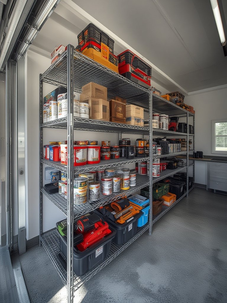 wire shelving in action