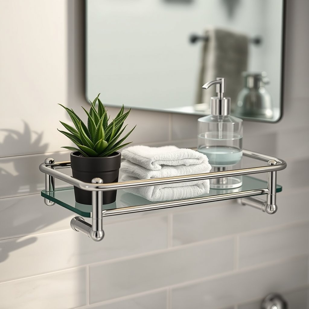 glass shelf in action