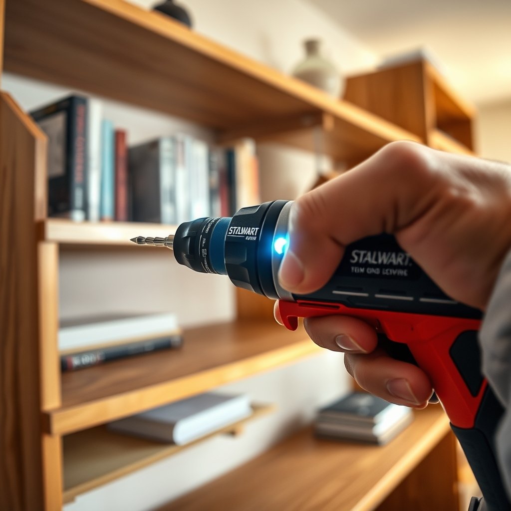 electric screwdriver in action