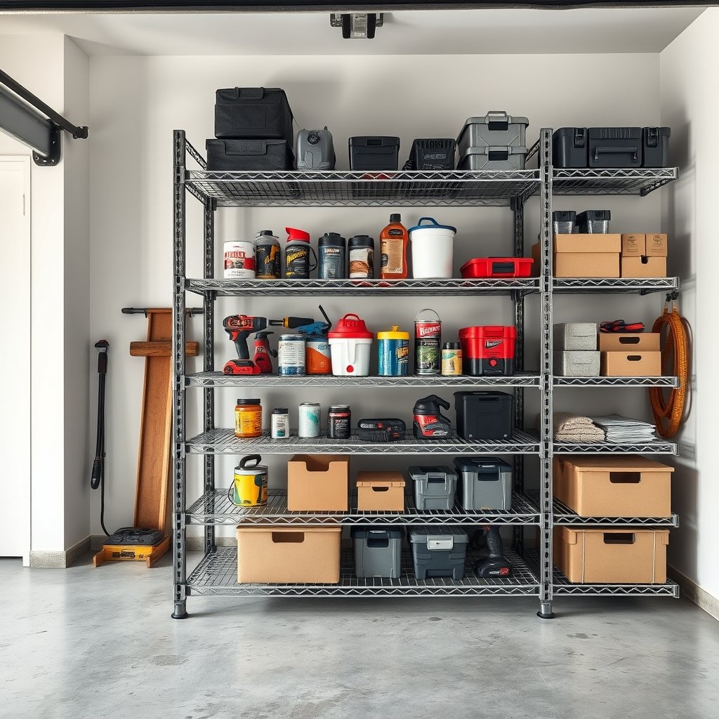 metal shelving in action