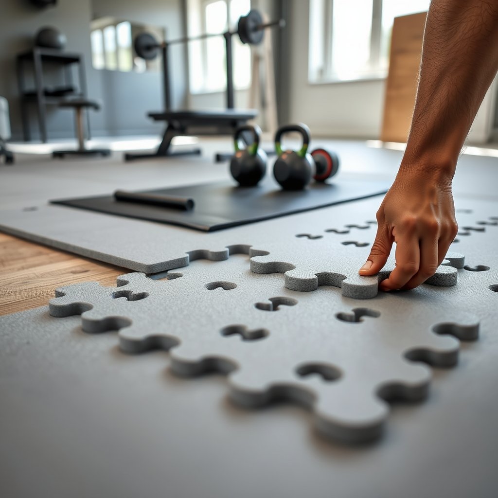 gym flooring in action