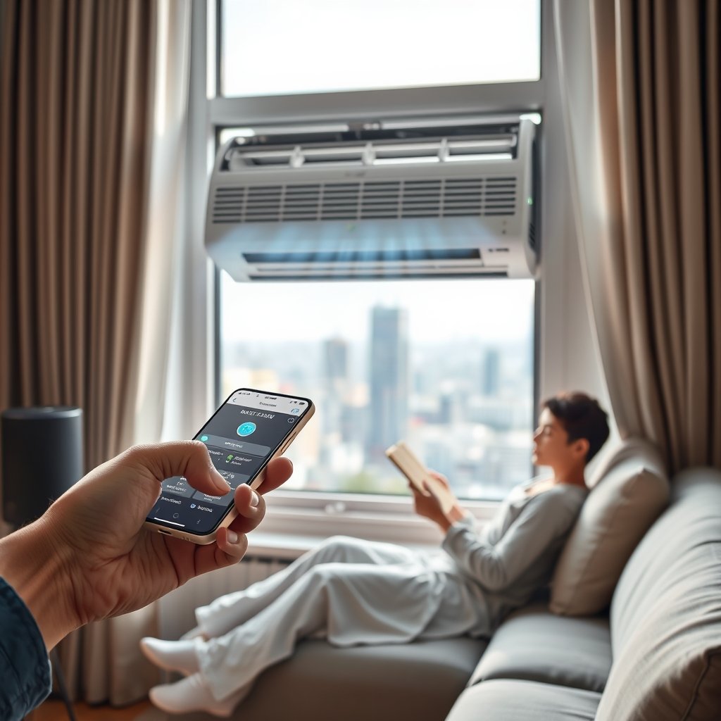 window airconditioner in action